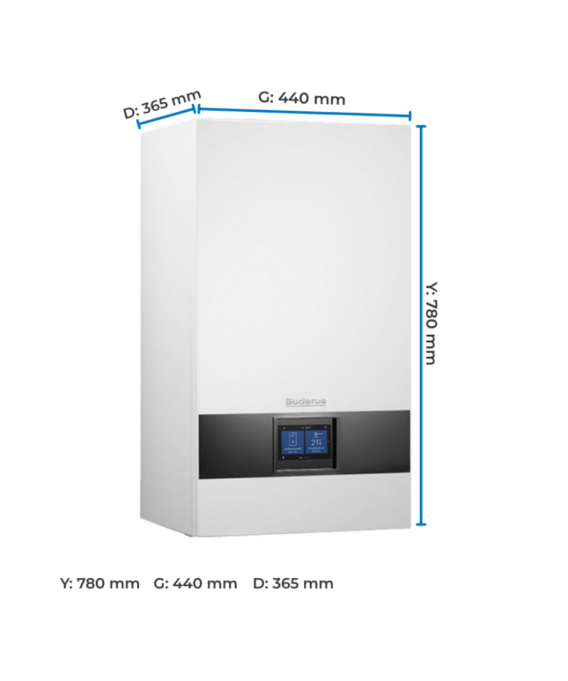 Buderus Logamax plus GB172i.2 30 kW Yoğuşmalı Kombi Ölçüleri