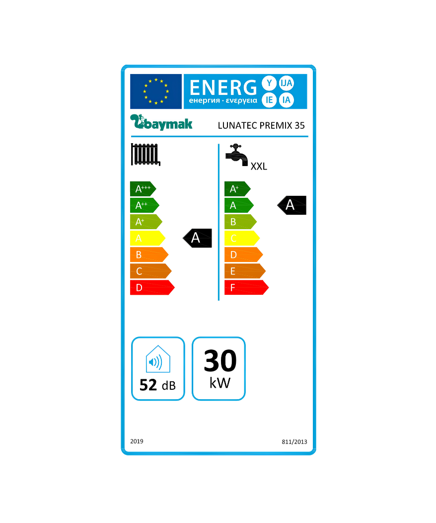 Baymak Lunatec 35 kW Enerji Etiketi