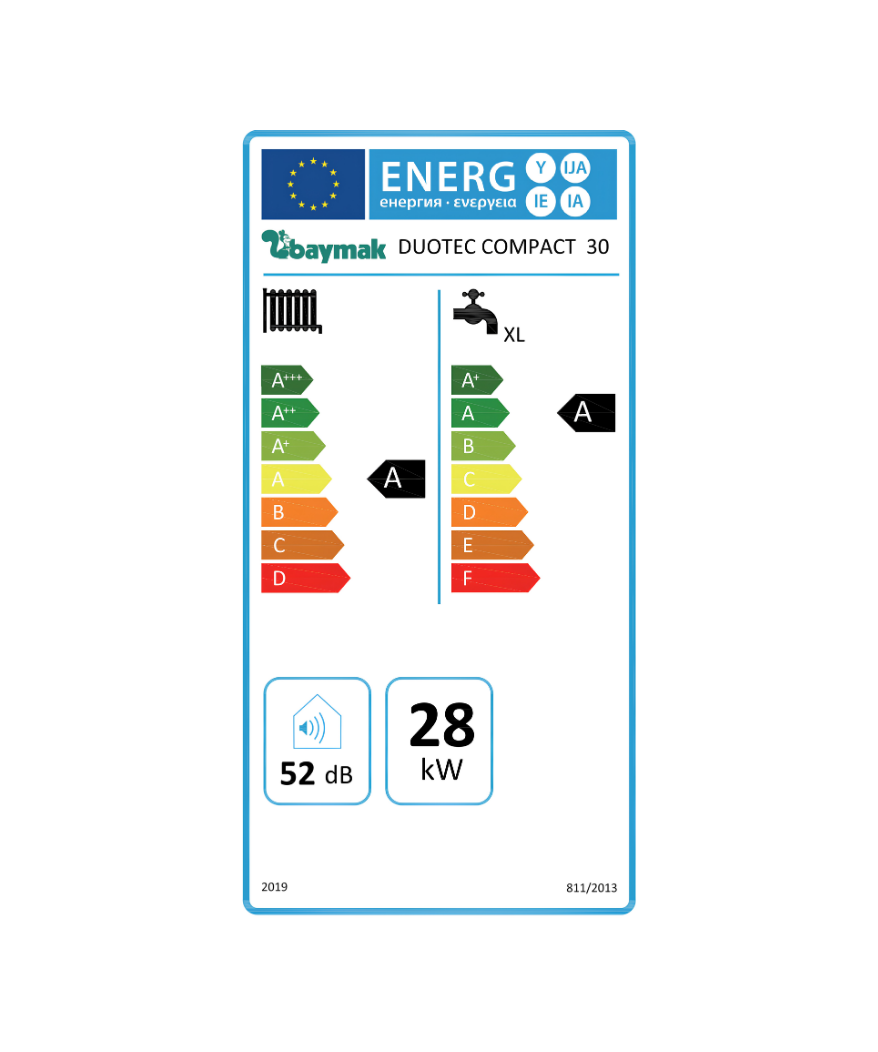 Baymak Duotec 30 kW Enerji Etiketi