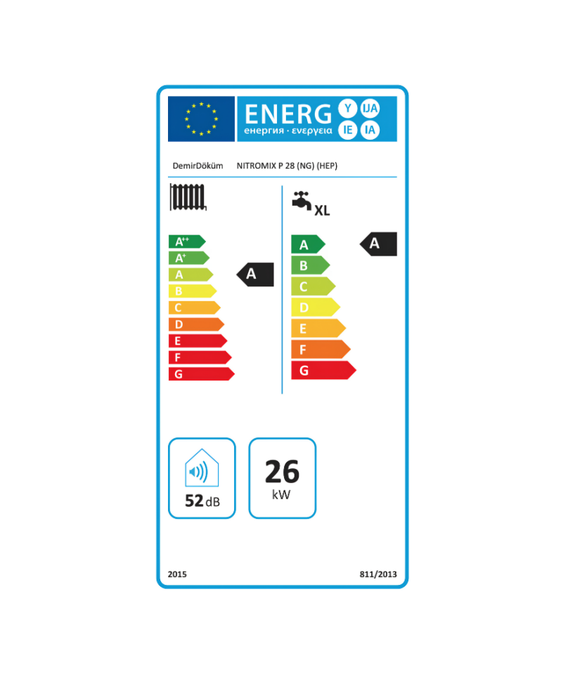 Demirdöküm Nitromix 28 kW Enerji Etiketi