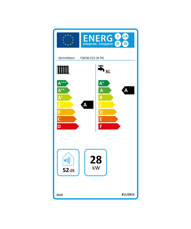 Demirdöküm Nitromix İoni 28 kW Enerji Etiketi