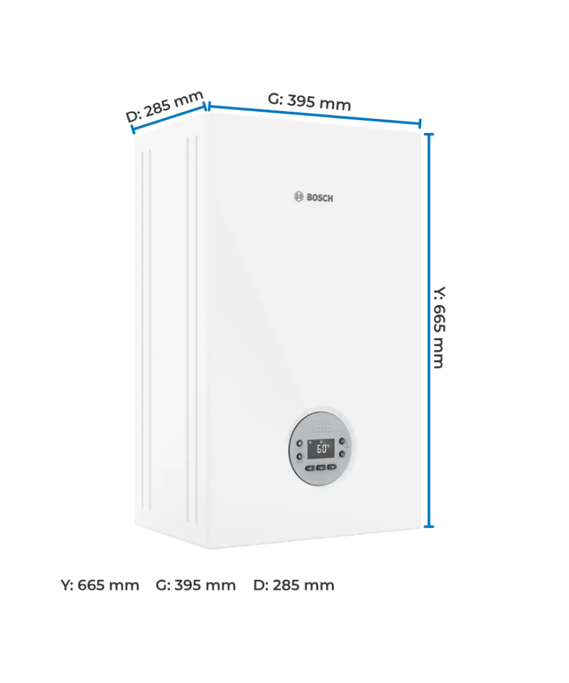 Bosch Condens 1200 W 20 kW Yoğuşmalı Kombi Ölçüleri