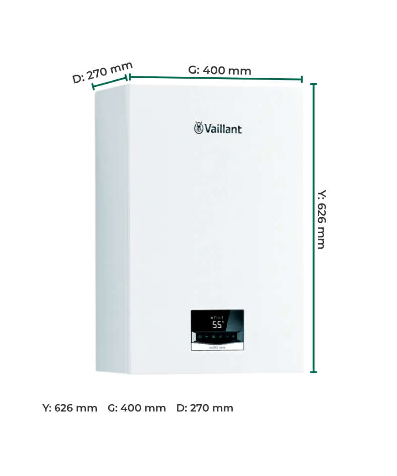 Vaillant Ecotec İntro 24 kW Ölçüleri