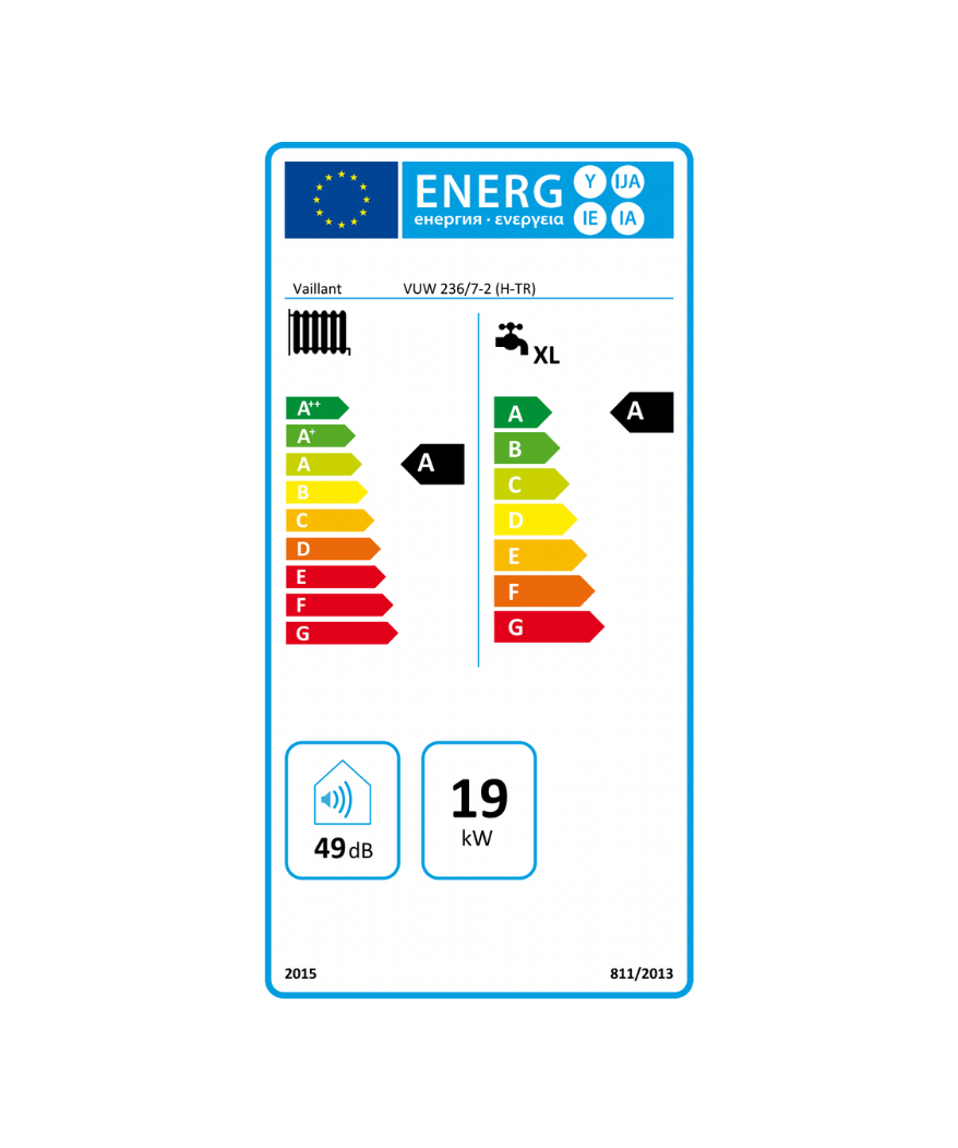 Vaillant ecoTEC pure 236/7-2 Enerji Etiketi