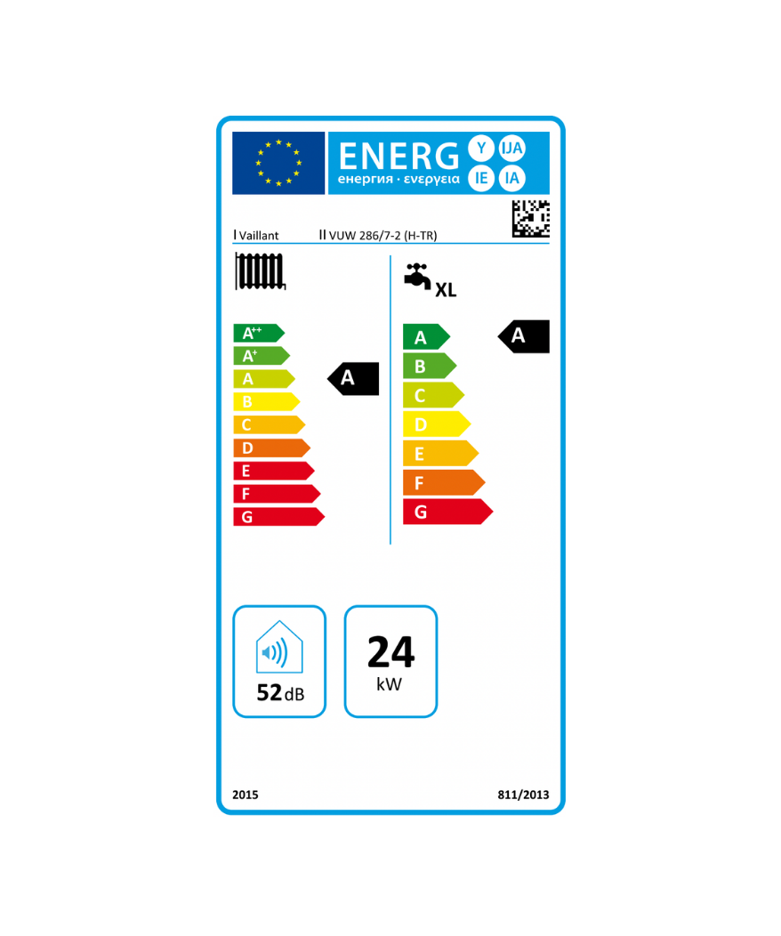 Vaillant ecoTEC pure 286/7-2 Enerji Etiketi