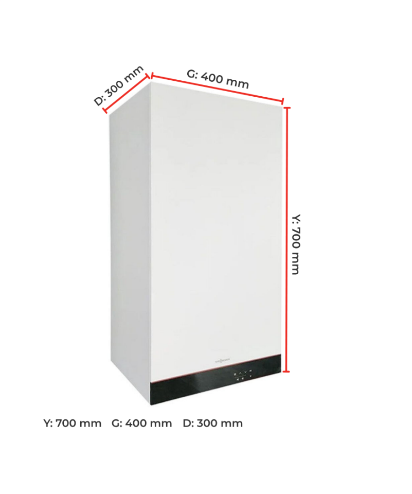 Viessmann Vitodens Trend 25 kW Yoğuşmalı Kombi Ölçüleri