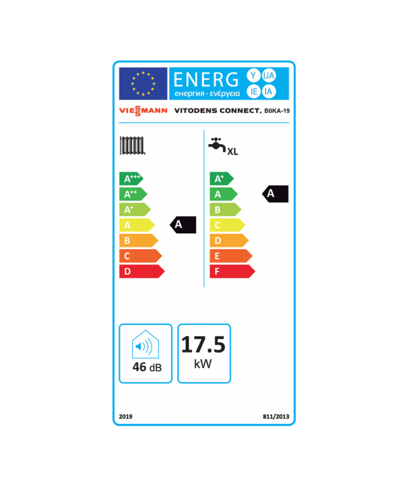 Viessmann Vitodens Connect 19 kW Yoğuşmalı Kombi Enerji Etiketi