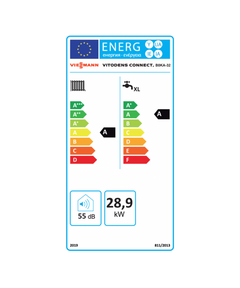 Viessmann Vitodens Connect 32 kW Yoğuşmalı Kombi Enerji Etiketi