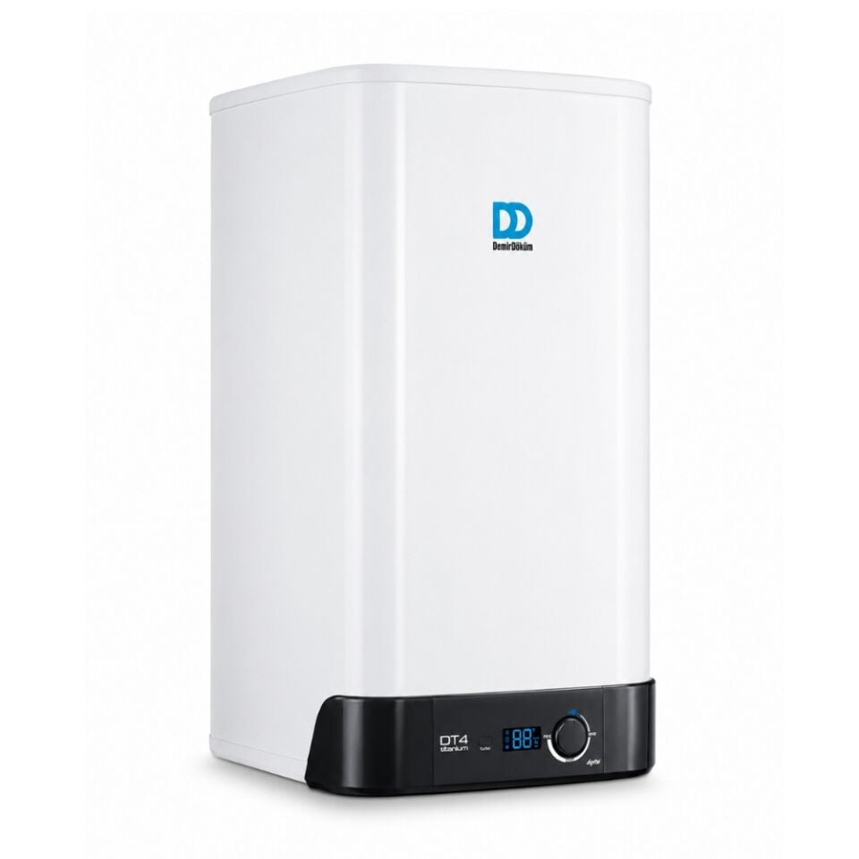 DemirDöküm DT4 Titanium Digital 50 L Dijital Elektrikli Termosifon Soldan Görünüş