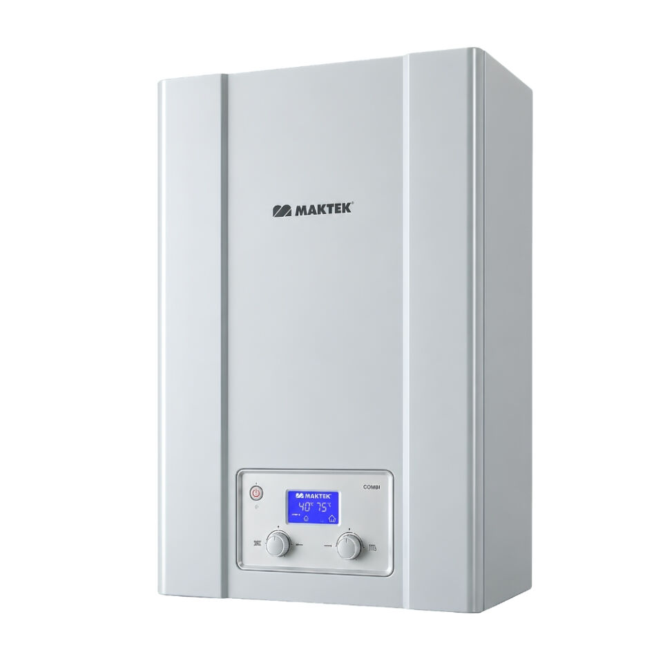 Maktek Omega LCD 12 kW Monofaze Elektrikli Kombi Sağdan Görünüş