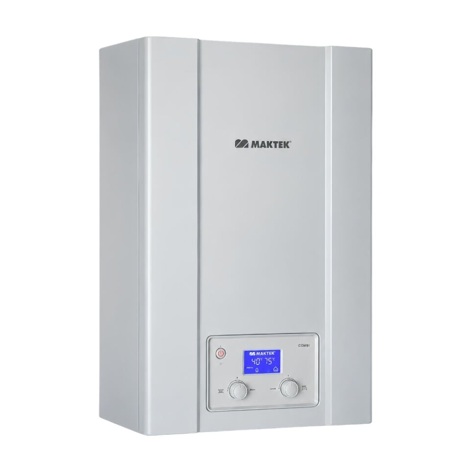 Maktek Omega LCD 30 kW Trifaze Elektrikli Kombi Soldan Görünüş
